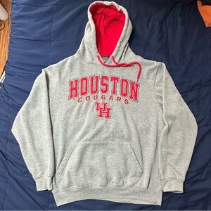 Colosseum Houston Cougars Gray and Red Hoodie